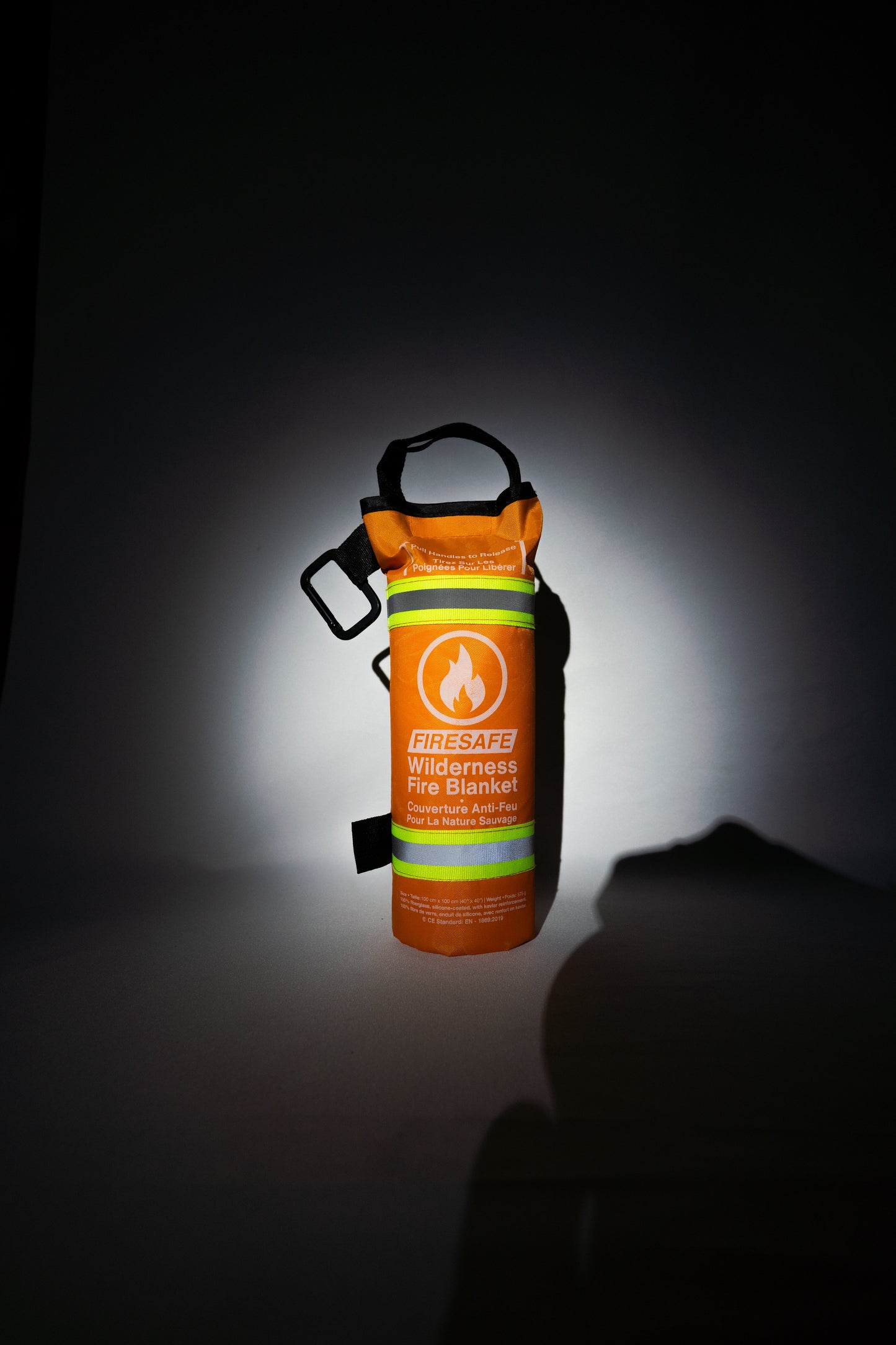 FireSafe Wilderness Fire Blanket product shot on clean white background showing bilingual EN/FR packaging